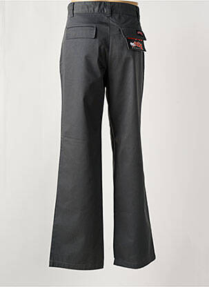 Pantalon flare fermeture zippée sous rabat boutonné gris TITUS homme