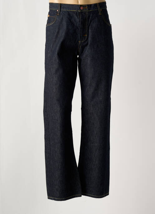 Jeans coupe droite fermeture zippée sous rabat boutonné bleu C1 DENIM homme