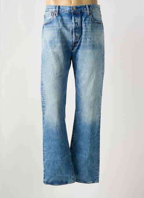Jeans coupe droite fermeture zippée sous rabat boutonné bleu LEVIS homme