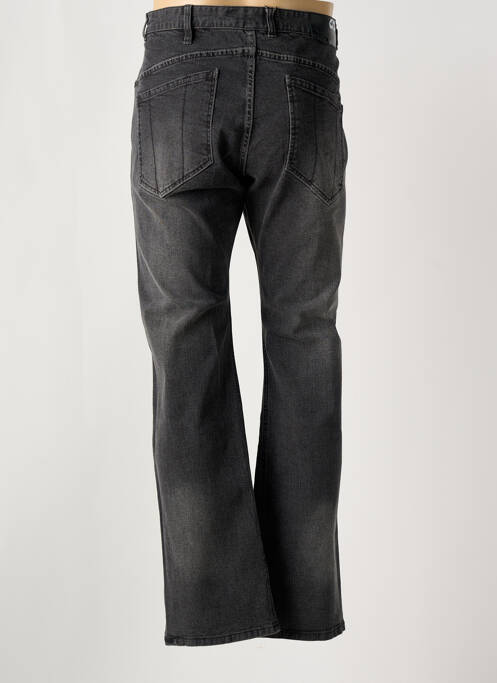 Jeans coupe droite fermeture zippée sous rabat boutonné gris C1 DENIM homme
