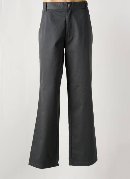 Pantalon flare fermeture zippée sous rabat boutonné gris TITUS homme