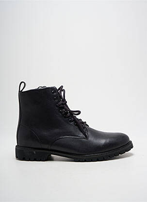 Bottines/boots matière lisse talon bas noir BLACKSTONE homme