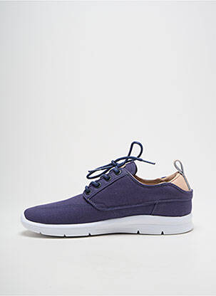 Baskets tissage toile talon compensé bleu VANS homme