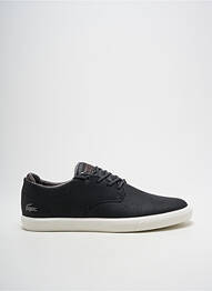Baskets matière lisse bout rond noir LACOSTE homme