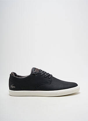 Baskets matière lisse bout rond noir LACOSTE homme