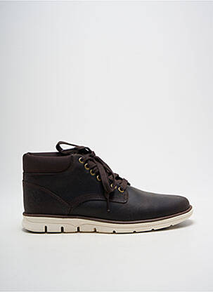 Bottines/boots tissage satiné bout rond marron TIMBERLAND homme