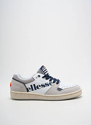 Baskets matière lisse bout rond blanc ELLESSE unisexe