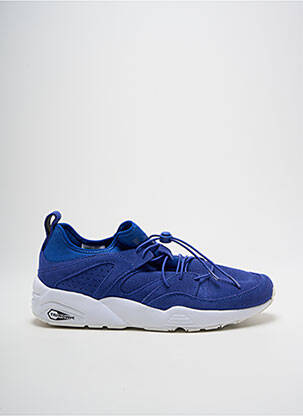 Baskets fermeture elastique bout rond bleu PUMA homme
