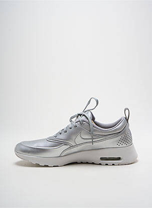 Baskets talon compensé talon plat jusqu'à 3cm argent NIKE femme