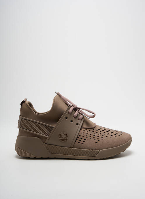 Baskets semelle amovible talon plat jusqu'à 3cm beige TIMBERLAND femme
