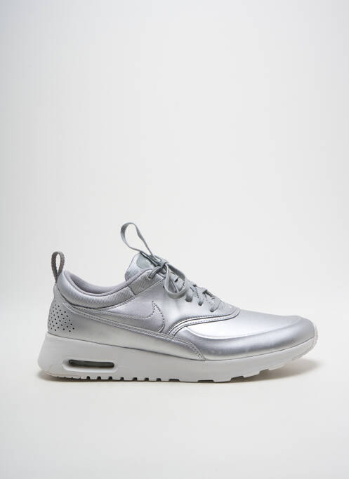 Baskets talon compensé talon plat jusqu'à 3cm argent NIKE femme
