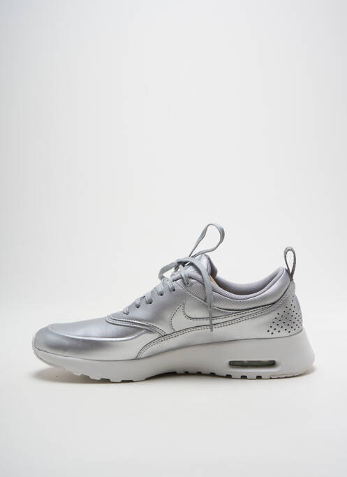 Baskets talon compensé talon plat jusqu'à 3cm argent NIKE femme