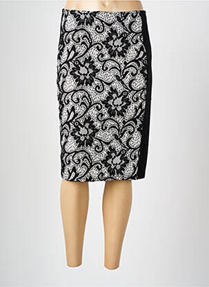 Jupe mi-longue coupe droite noir ROMEO POUR JULIETTE femme
