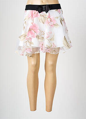 Jupe courte coupe évasée blanc CHARBELL femme