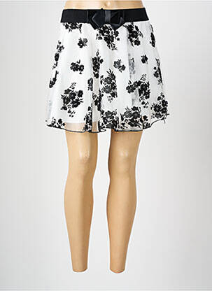 Jupe courte coupe évasée noir CHARBELL femme