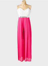 Combi-pantalon fines bretelles fines bretelles rose RINASCIMENTO femme