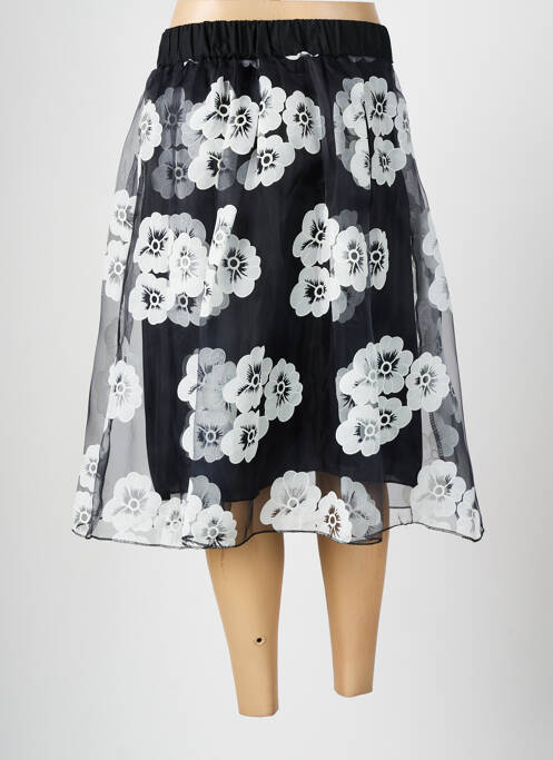 Jupe mi-longue noir CHARBELL pour femme