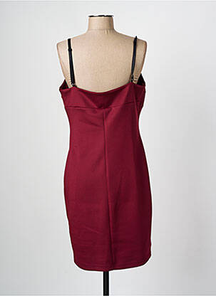 Robe mi-longue coupe cintrée fines bretelles violet JUS D'ORANGE femme