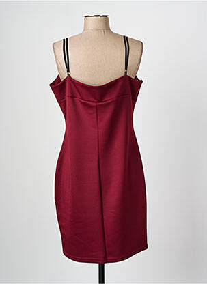 Robe mi-longue coupe cintrée fines bretelles violet JUS D'ORANGE femme