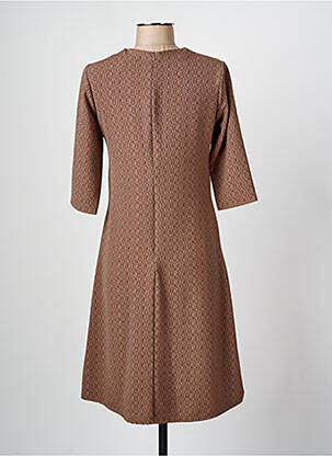 Robe mi-longue manches 3/4 manches 3/4 marron ROMEO POUR JULIETTE femme