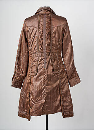 Manteau long coupe cintrée sans capuche marron C'FAIT POUR VOUS femme