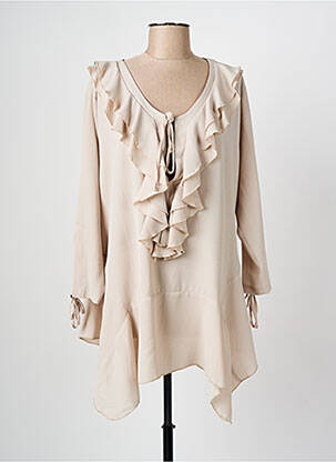 Blouse manches longues manches longues beige LILI LA TIGRESSE femme