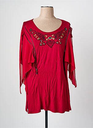 Tunique sans manche col rond rouge LADY BELLE femme