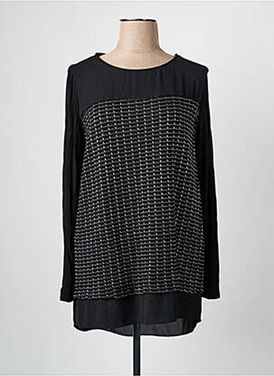 Tunique manches longues col rond noir ALAIN MURATI femme