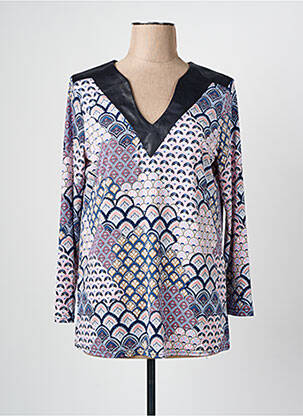 T-shirt manches longues manches longues bleu MONACO COLLECTION femme