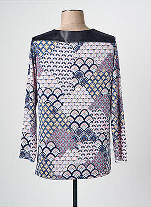 T-shirt manches longues manches longues bleu MONACO COLLECTION femme