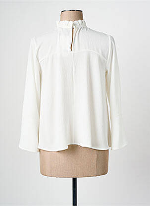 Blouse fermeture boutonnée au dos manches 3/4 blanc ROMEO POUR JULIETTE femme