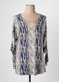 Top stretch manches longues bleu ROMEO POUR JULIETTE femme