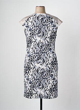 Robe mi-longue imprimé fantaisie manches courtes gris ROMEO POUR JULIETTE femme