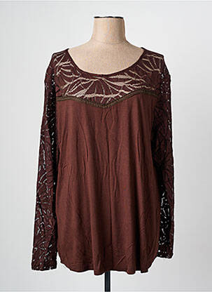 T-shirt marron NANA BELLE pour femme