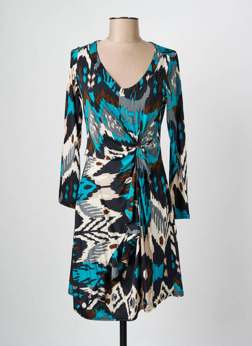 Robe mi-longue bleu ROMEO POUR JULIETTE pour femme