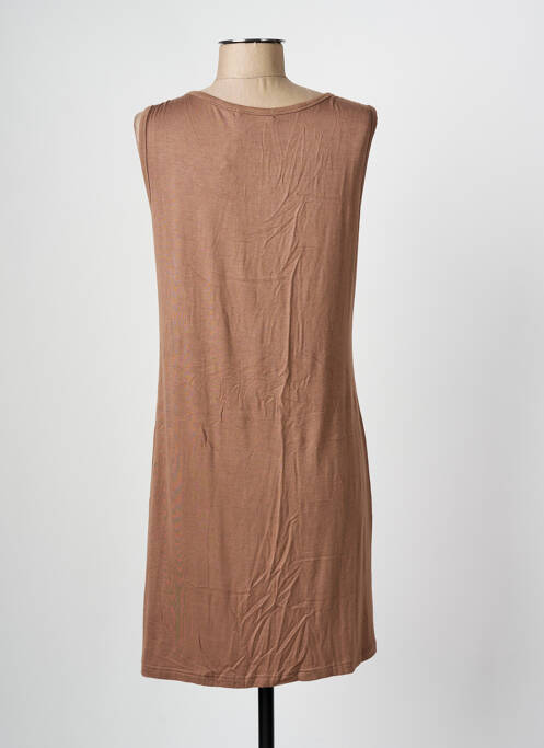 Robe mi-longue marron SOFTY pour femme