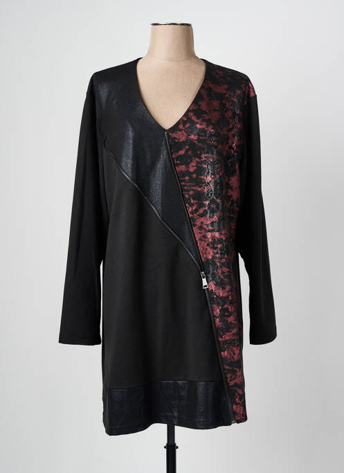 Robe mi-longue noir LADY BELLE pour femme