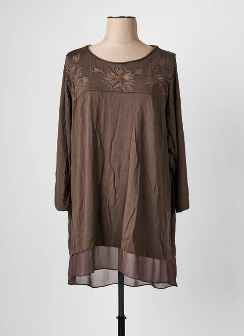 Tunique manches longues marron ALAIN MURATI pour femme