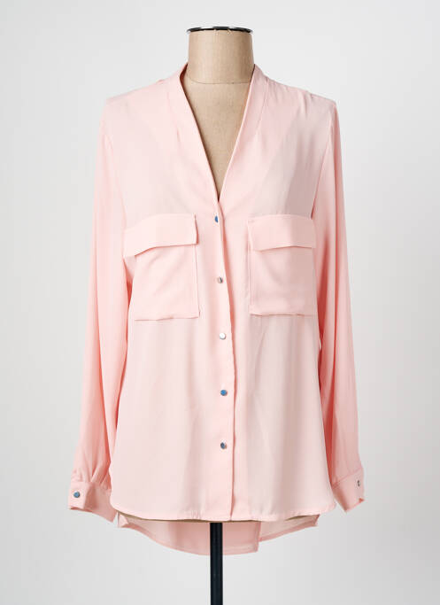 Tunique manches longues rose PARISIENNE pour femme