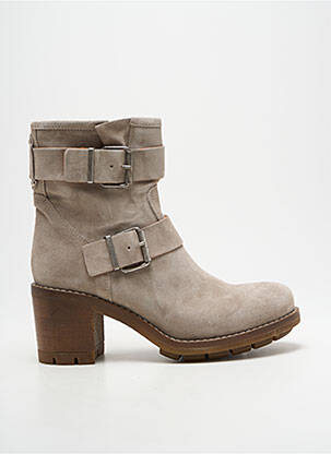 Bottines/boots nubuck talon de 4 à 6cm gris PAOYAMA femme