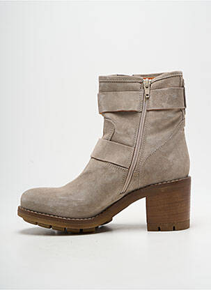 Bottines/boots nubuck talon de 4 à 6cm gris PAOYAMA femme
