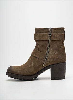 Bottines/boots nubuck talon de 7 à 9cm vert PAOYAMA femme