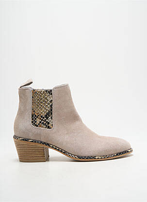 Bottines/boots bout pointu talon de 4 à 6cm beige REGARD femme