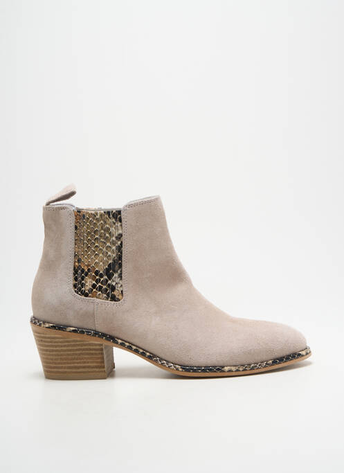 Bottines/Boots beige REGARD femme