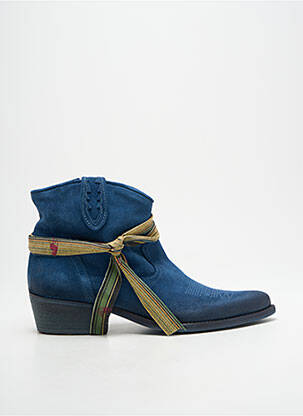 Bottines/boots bout pointu talon plat jusqu'à 3cm bleu FELMINI femme