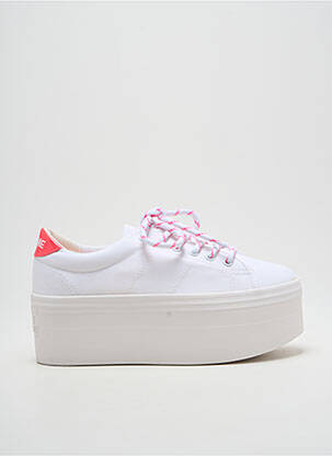 Baskets plateforme talon de 4 à 6cm blanc NO NAME femme