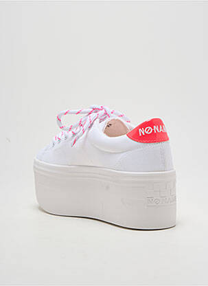 Baskets plateforme talon de 4 à 6cm blanc NO NAME femme