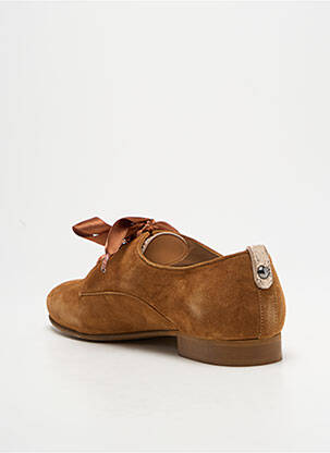 Derbies nubuck talon plat jusqu'à 3cm marron MYMA femme