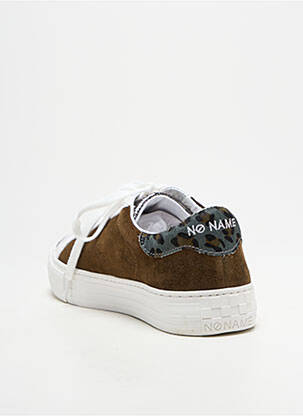 Baskets nubuck talon plat jusqu'à 3cm vert NO NAME femme