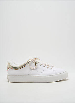 Baskets tissage satiné talon aiguille blanc NO NAME unisexe